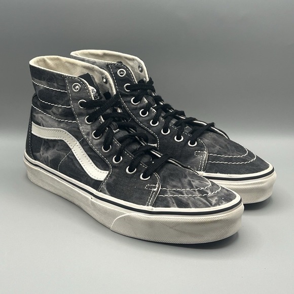Vans Other - Vans Sk8-Hi Washed Black Gray High Top Skate Shoes - Men's Size 8 USED